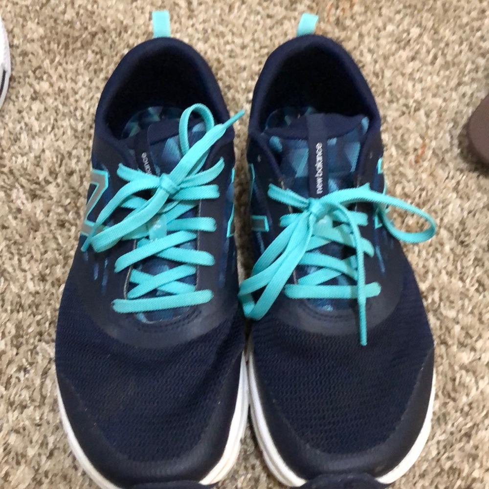 Navy and Teal New Balance Shoes
